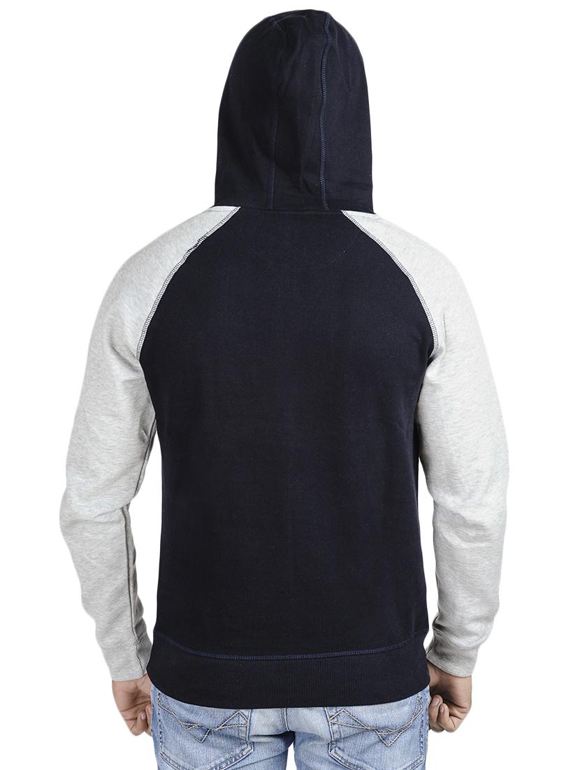 navy blue color block sweatshirt - 16186245 - Zoom Image - 3