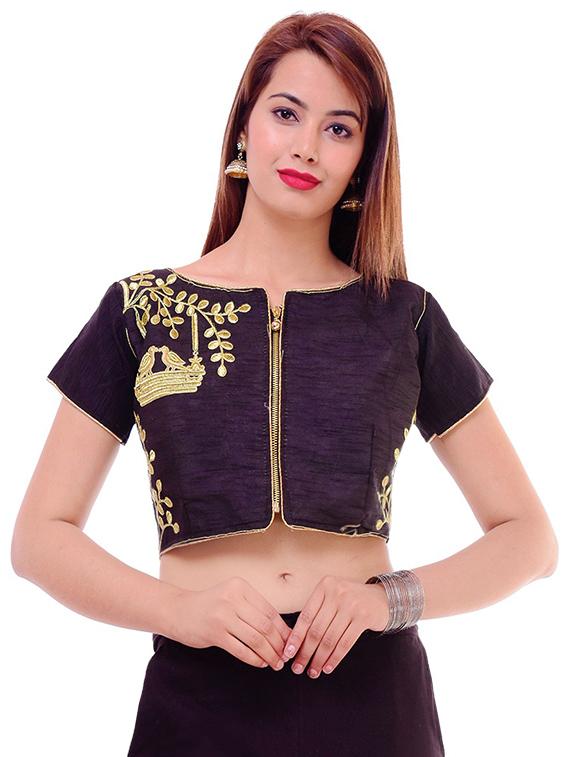 Embroidered solid blouse - 16186764 - Zoom Image - 1