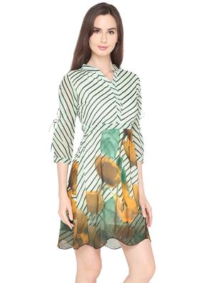 striped graphic a-line dress - 16187458 - Standard Image - 2