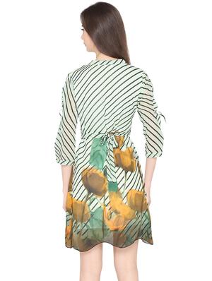 striped graphic a-line dress - 16187458 - Standard Image - 3