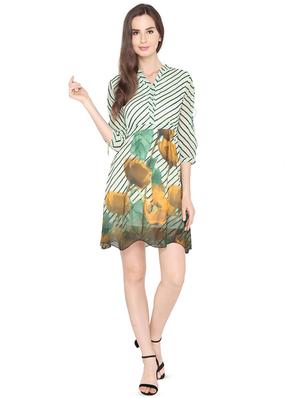 striped graphic a-line dress - 16187458 - Standard Image - 4