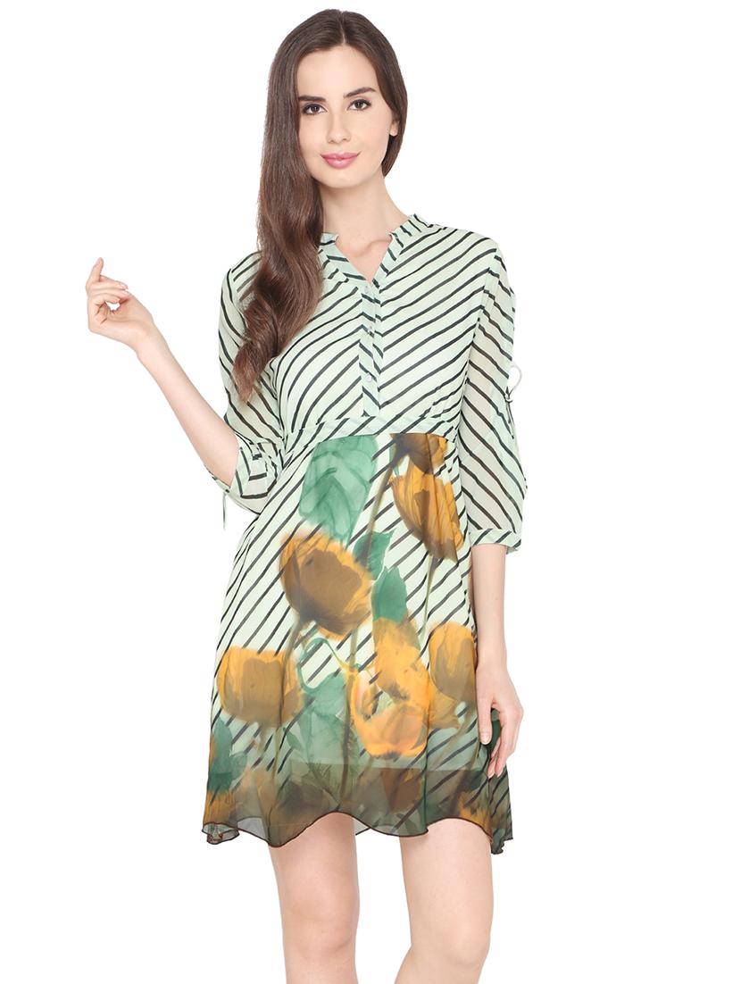 striped graphic a-line dress - 16187458 - Zoom Image - 1