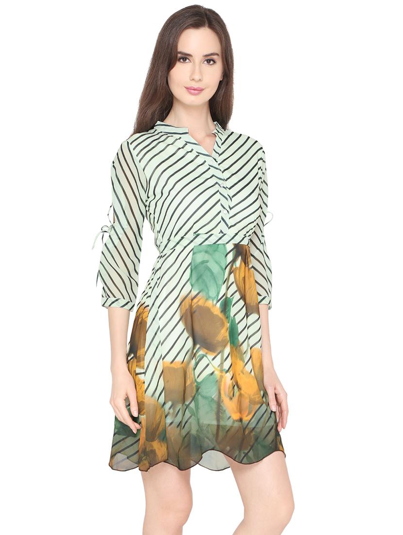 striped graphic a-line dress - 16187458 - Zoom Image - 2