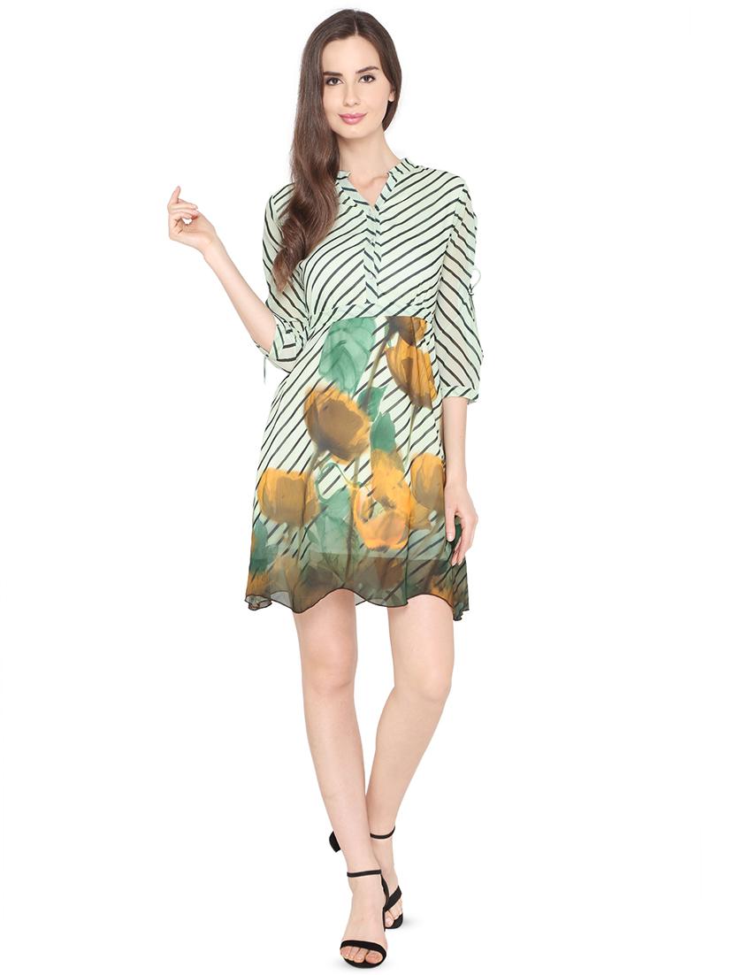 striped graphic a-line dress - 16187458 - Zoom Image - 4