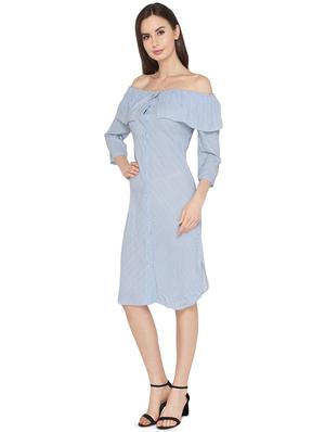ruffle detail button up striped dress - 16187461 - Standard Image - 3