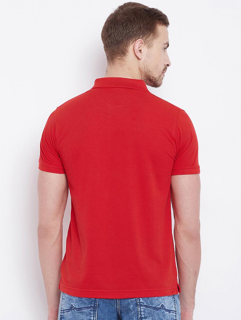 red solid polo tshirt - 16187521 - Zoom Image - 3