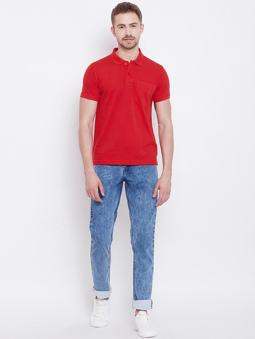 red solid polo tshirt - 16187521 - Zoom Image - 4