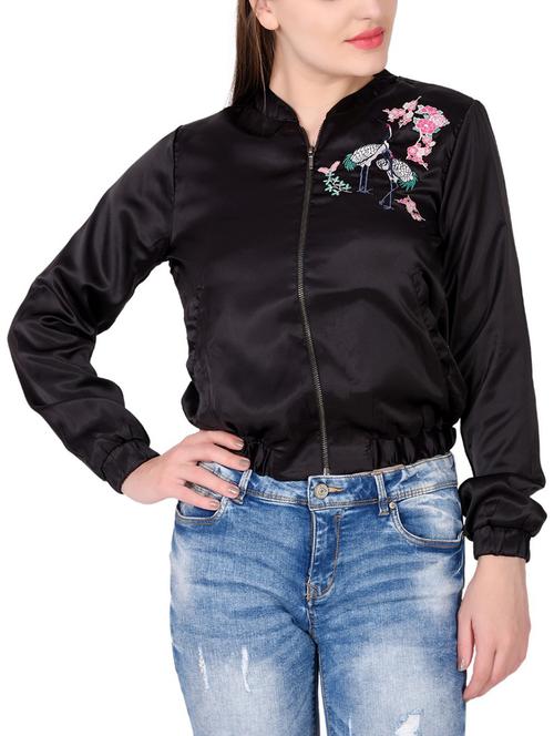 embroidered zip up jacket - 16187541 - Very Small Image - 1