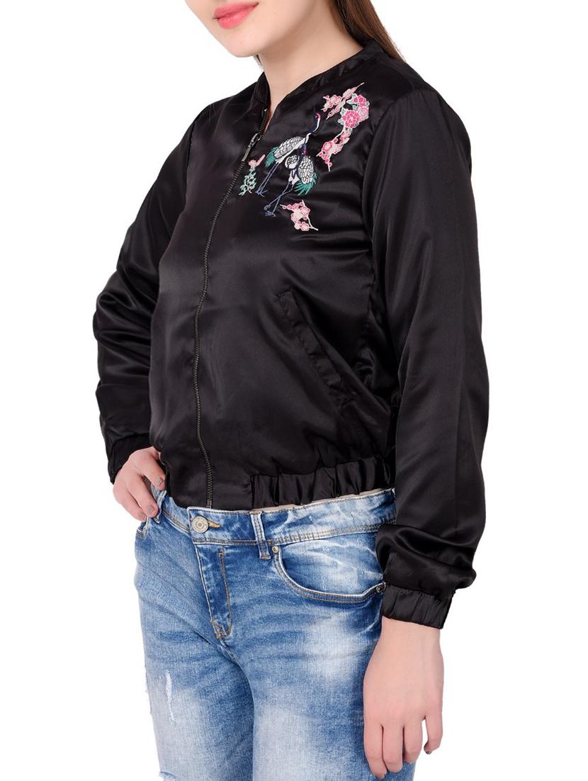 embroidered zip up jacket - 16187541 - Zoom Image - 2