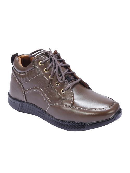 brown leather lace up shoes - 16187572 - Standard Image - 1
