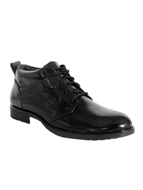 black leather lace-up derbys - 16187588 - Standard Image - 1