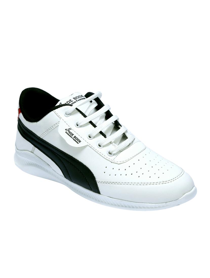 white leatherette lace up shoes - 16187602 - Zoom Image - 1