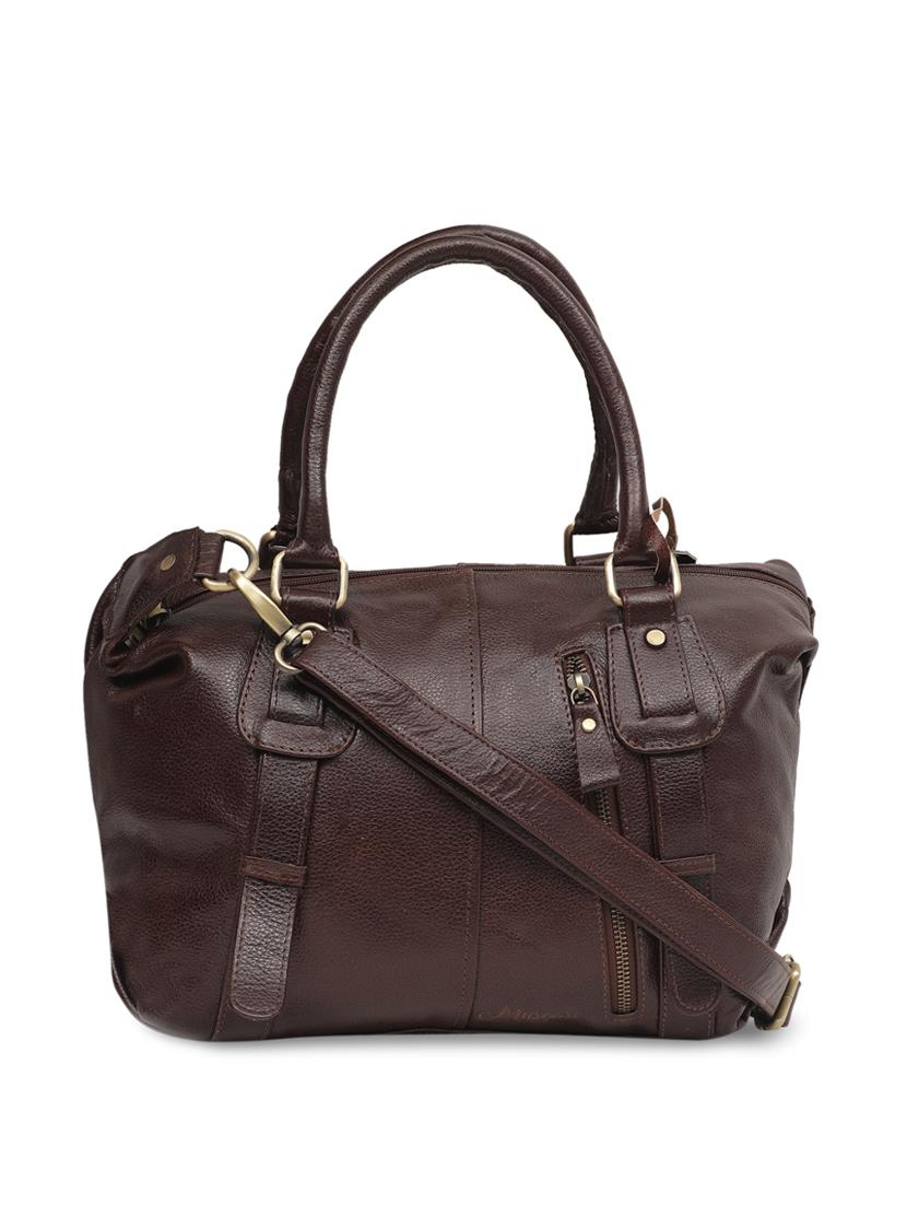 brown leather regular handbag - 16187747 - Zoom Image - 1