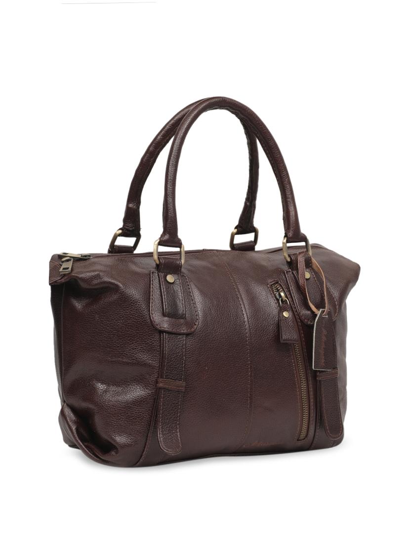 brown leather regular handbag - 16187747 - Zoom Image - 4