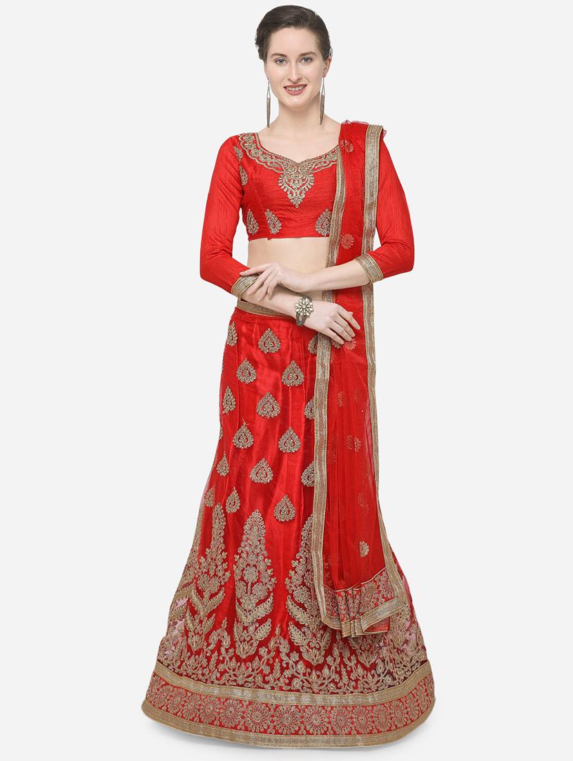 zari embroidered a-line lehenga - 16188000 - Zoom Image - 1