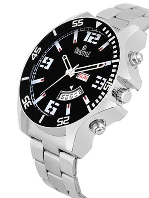 round dial analog watch-(ss-gr799-blk-ch) - 16189670 - Standard Image - 2