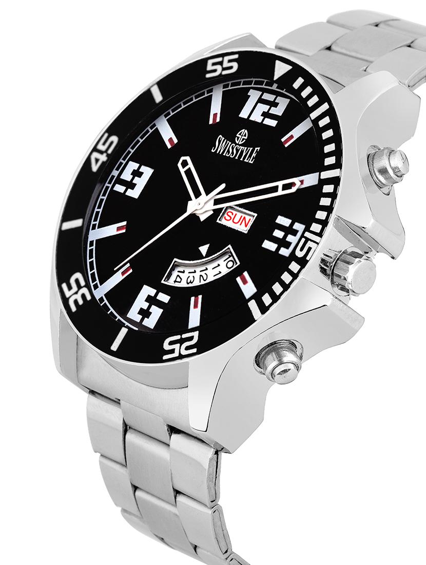 round dial analog watch-(ss-gr799-blk-ch) - 16189670 - Zoom Image - 2