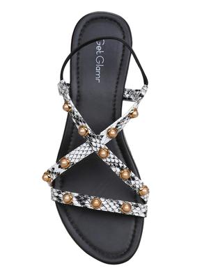 black back strap sandals - 16189898 - Standard Image - 4