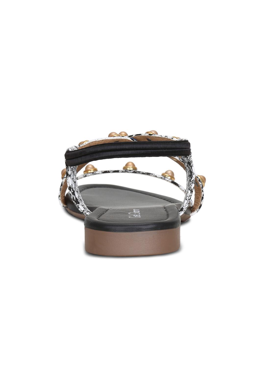 black back strap sandals - 16189898 - Zoom Image - 3