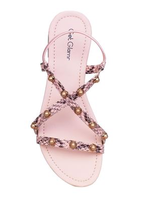 pink back strap sandals - 16189899 - Standard Image - 4