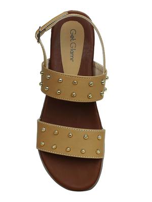 brown back strap sandals - 16189900 - Standard Image - 4