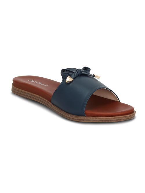 navy slip on sandals - 16189905 - Standard Image - 1