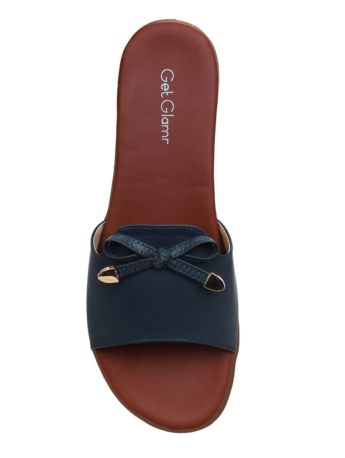 navy slip on sandals - 16189905 - Zoom Image - 4