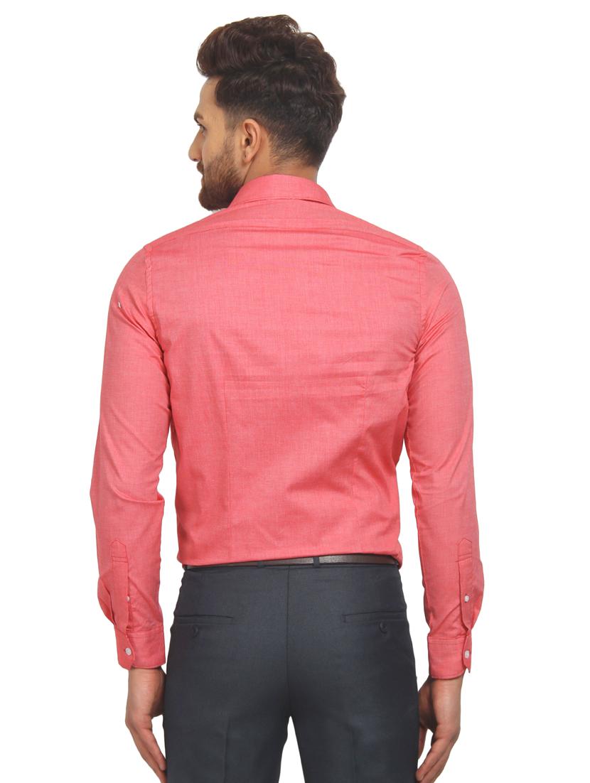 orange solid formal shirt - 16190408 - Zoom Image - 3