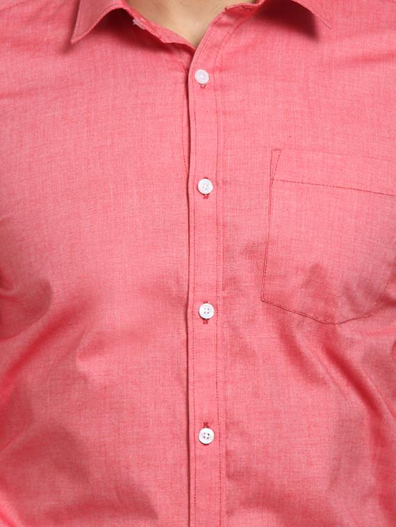 orange solid formal shirt - 16190408 - Zoom Image - 5