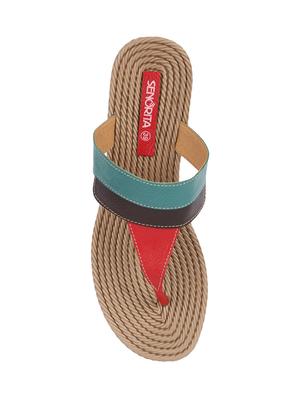 red toe separator sandals - 16190597 - Standard Image - 4