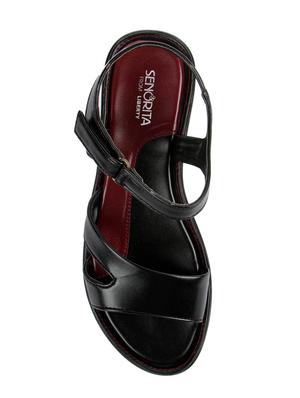 black back strap sandals - 16190623 - Standard Image - 4