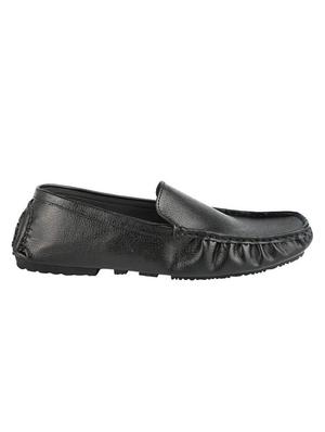 black leatherette slip on loafers - 16190735 - Standard Image - 2