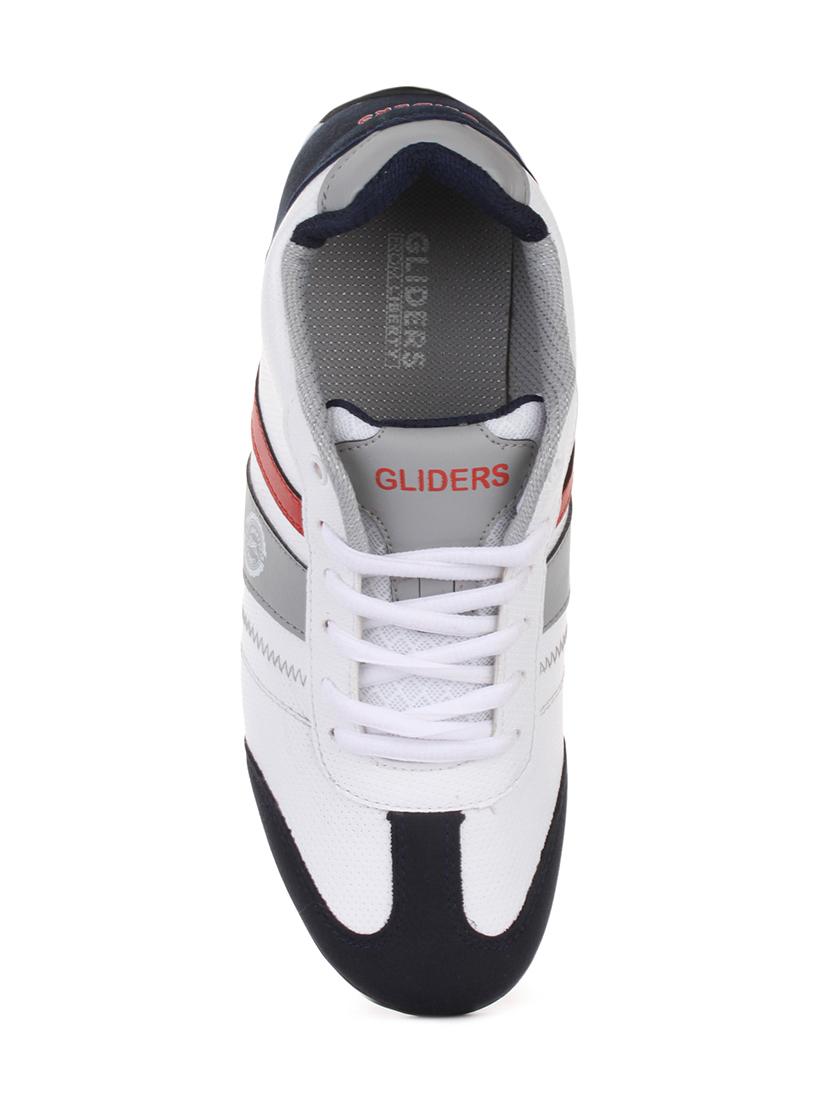 white leatherette lace up sneakers - 16190791 - Zoom Image - 4