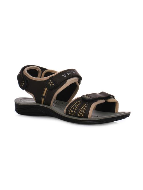 brown back strap floaters - 16190821 - Standard Image - 1