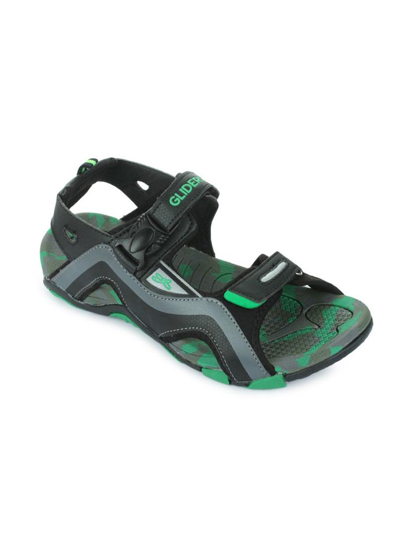 green leatherette back strap floaters - 16190852 - Zoom Image - 1