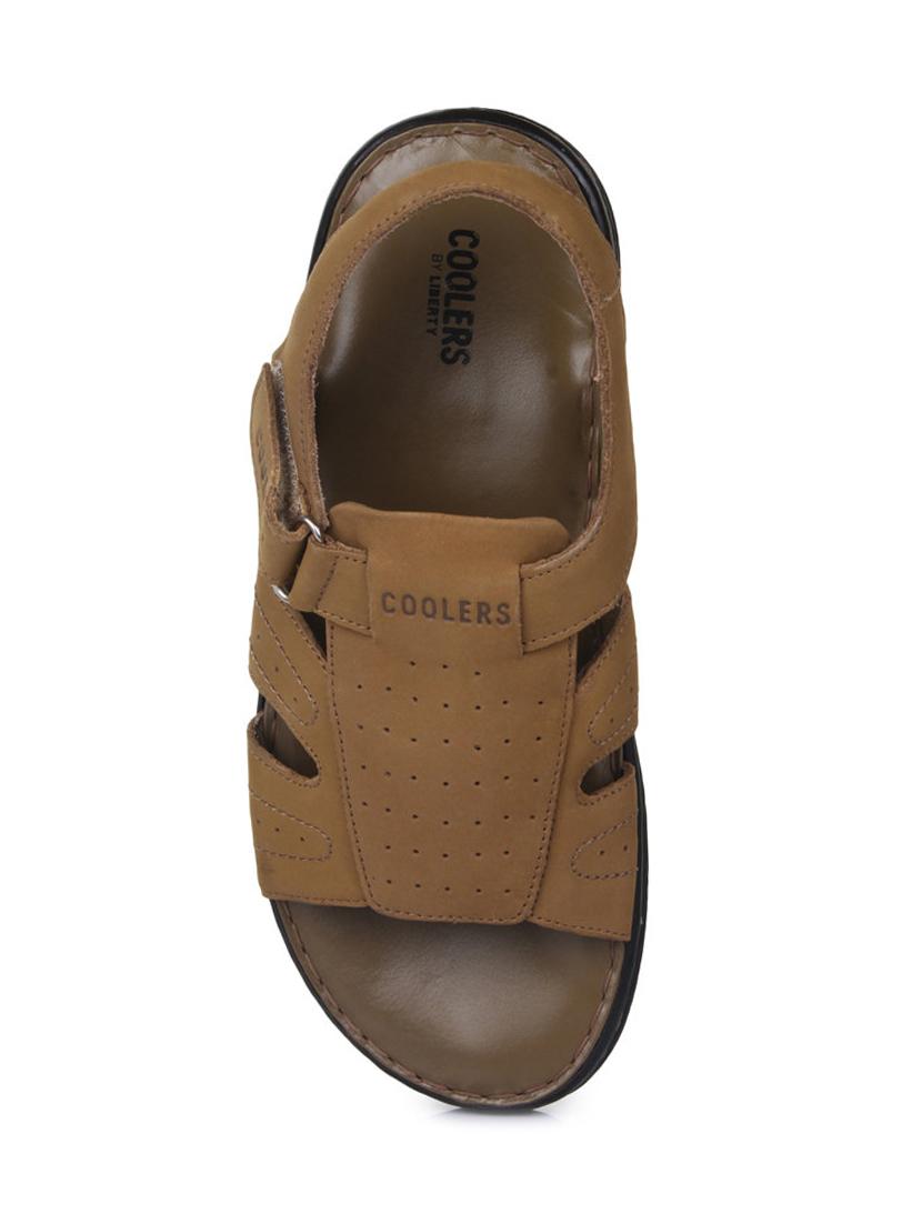 tan leatherette back strap sandals - 16190945 - Zoom Image - 4