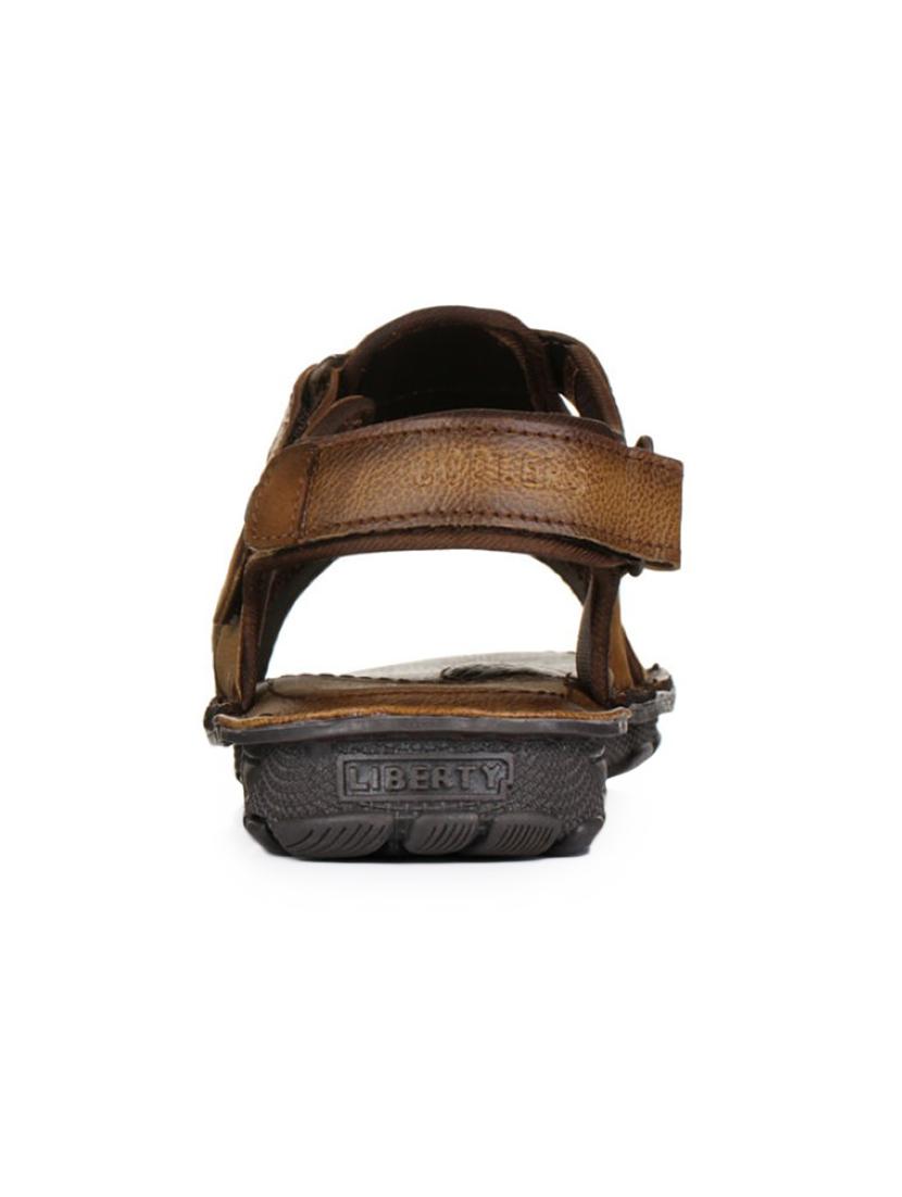 tan leatherette back strap sandals - 16190959 - Zoom Image - 3