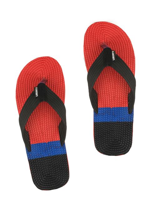 red fabric toe separator flip flops - 16190983 - Standard Image - 1