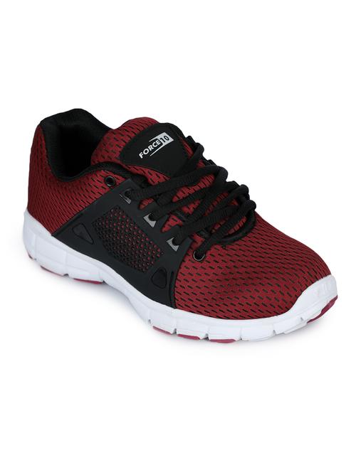maroon mesh sport shoes - 16191106 - Very Small Image - 1