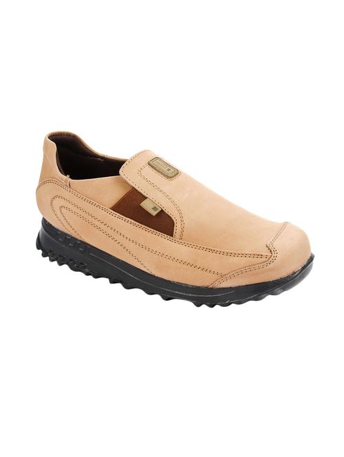 beige leatherette slipons - 16191221 - Standard Image - 1