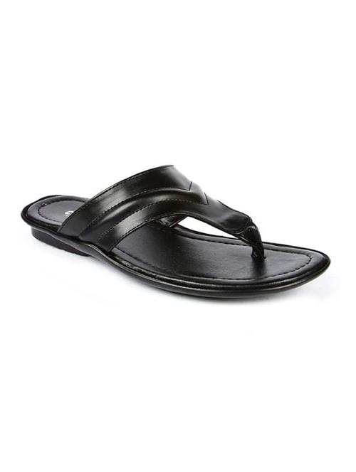 black leatherette toe separator slippers - 16191237 - Standard Image - 1
