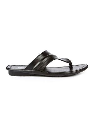 black leatherette toe separator slippers - 16191237 - Standard Image - 2