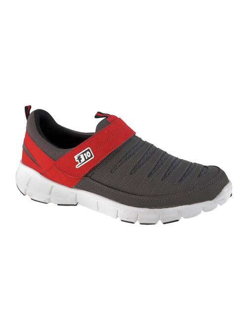 grey leatherette sport shoes - 16191296 - Standard Image - 1
