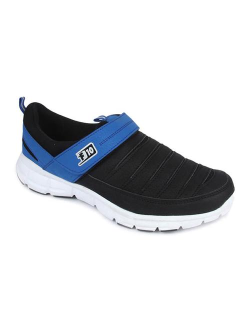 black leatherette sport shoes - 16191298 - Standard Image - 1