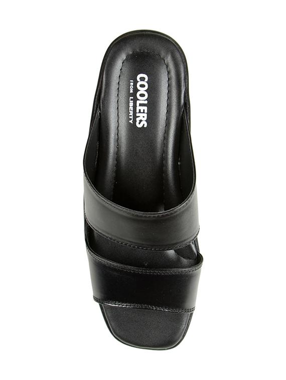 black leather slip on slippers - 16191307 - Zoom Image - 4
