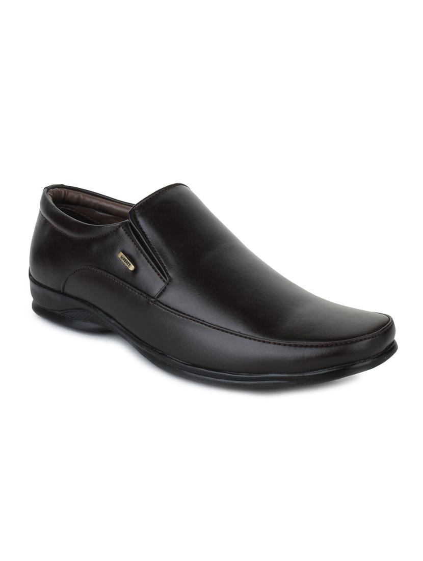 brown leatherette slipons - 16192562 - Zoom Image - 1