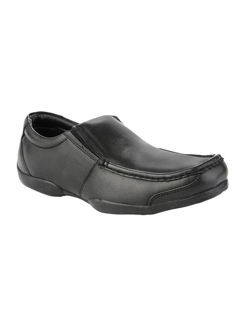black leatherette slipons - 16192564 - Standard Image - 1