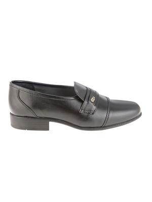 black leatherette slipons - 16192566 - Standard Image - 2
