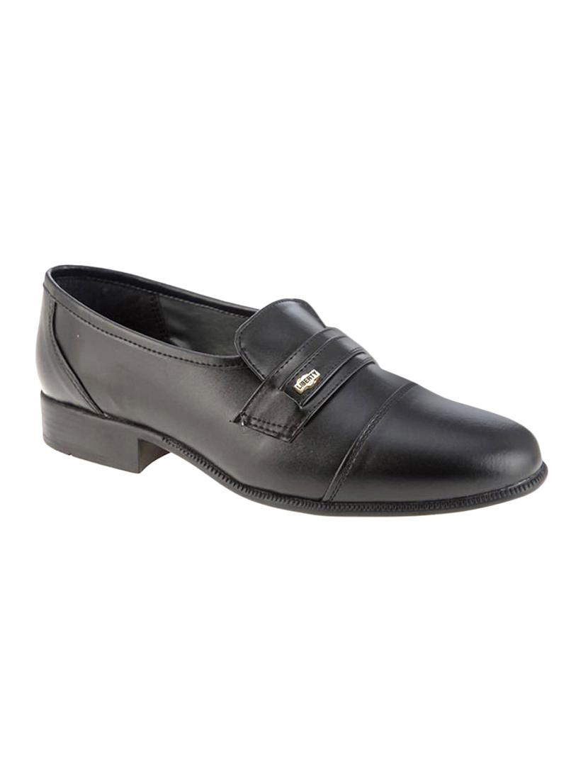 black leatherette slipons - 16192566 - Zoom Image - 1