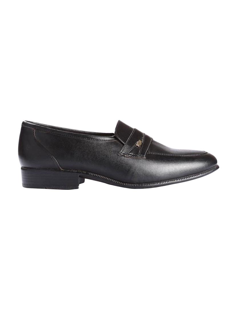 black leatherette slipons - 16192594 - Zoom Image - 2